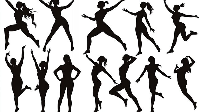 Silhouette Collection of Women in Various Poses