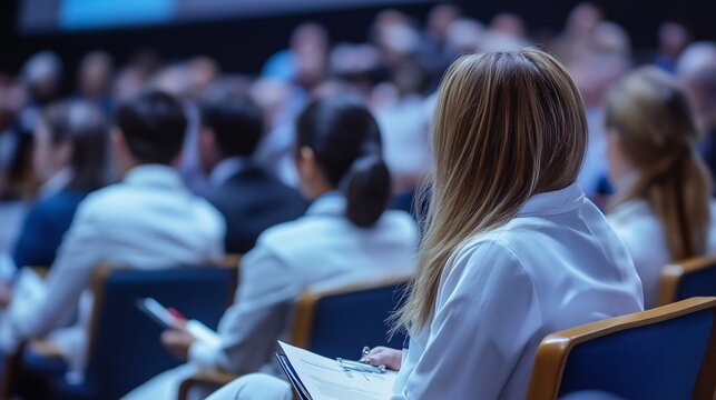panel discussion at an international medical conference, with experts debating ethical issues in modern healthcare