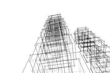 3d rendered illustration of building