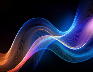 Abstract background with flowing lines. Dynamic waves.