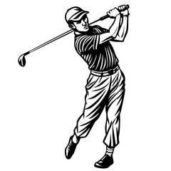 golfer hitting ball