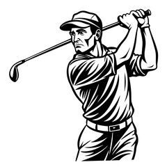 golfer hitting ball