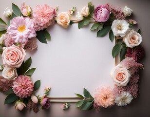 a wedding concept showcases a floral boarder frame