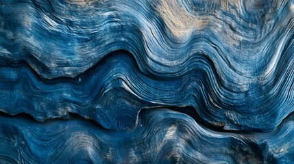Obraz premium Deep Blue Wood Grain Abstract Texture