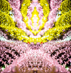 glowing colorful Christmas lights, background light square