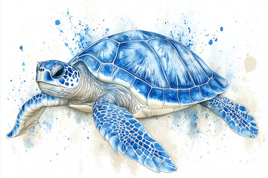 green sea turtle isolated