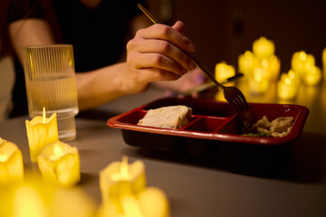 Enjoy a Romantic Candlelit Dining Experience with your Favorite Takeout Meal for Two