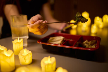 Enjoy a Romantic Candlelit Dining Experience with your Favorite Takeout Meal for Two