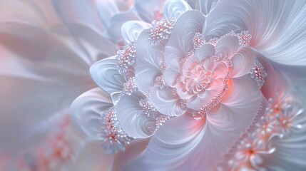 Fototapeta premium Delicate floral design with soft hues and intricate patterns in a nature-inspired backdrop