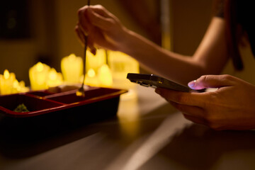 Enjoy a Romantic Candlelit Dining Experience with your Favorite Takeout Meal for Two