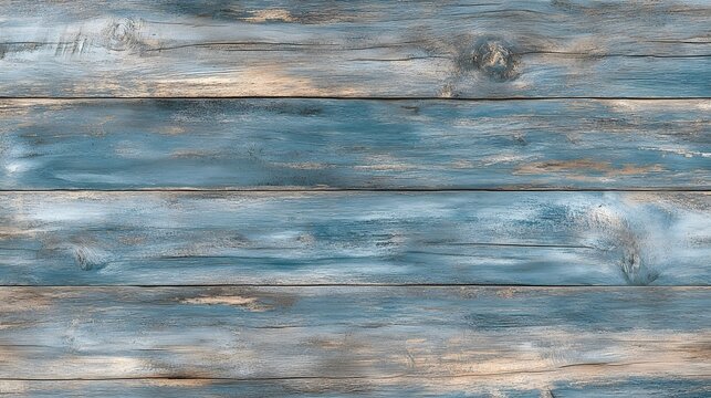 Weathered Blue Painted Wooden Planks Background