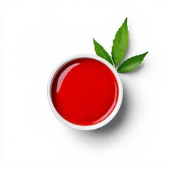 A bowl of pizza sauce on a clear background.