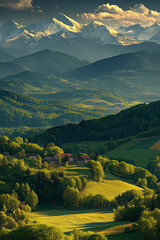 Obraz premium landscape with mountains and sky