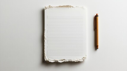 Ruled Notebook Paper, classic white background, evenly spaced blue lines, perfect for writing notes or sketches, simple and functional design for students and professionals