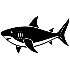 shark silhouette vector illustrator