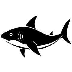 shark silhouette vector illustrator