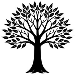 tree silhouette vector illustrator