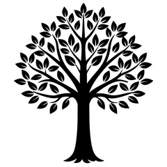 tree silhouette vector illustrator 