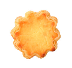 Sweet Baked Egg tart , Traditional Portuguese egg tart dessert on transparent png