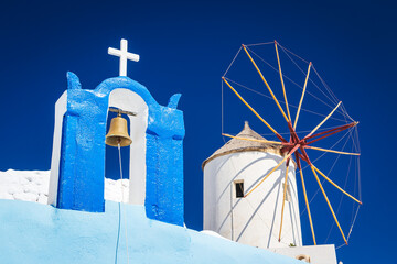 In the centre of Oia village