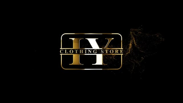 3D IY Logo, Modern IY Logo Video, Typography IY Clothing Store Logo Videos On Black Background 