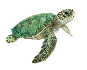 turtle pet animal isolated on white