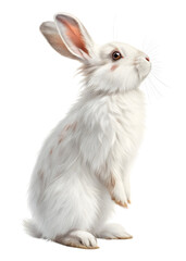 Fototapeta premium white rabbit pet animal isolated on white