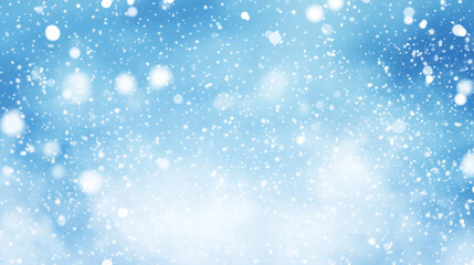 Fototapeta premium Blue abstract background featuring a watercolor snowfall effect, Winter Wonderland, A Snowy Abstract Delight