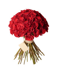 Elegant Red Rose Bouquet with Rustic Stems