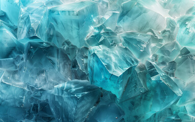 Obraz premium Close Up of Shattered Aquamarine Gemstone Crystals 