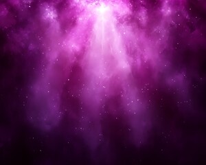 Obraz premium Pink nebula, cosmic rays, glowing light.