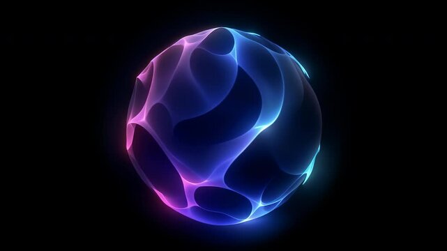 neon orbs on Alpha Transparent background, perfect for adding a futuristic and energetic touch to your designs. Vibrant colors, dynamic shapes, ideal for motion graphics, overlay effect, 4K loop