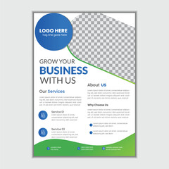 Corporate business flyer design template with white background In A4 size	