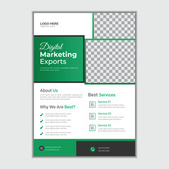 Corporate business flyer design template with white background In A4 size	