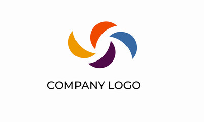 Abstract Logo Design with Bold Color Choices

