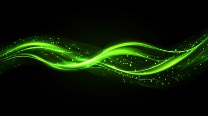 Abstract Green Energy Wave Background