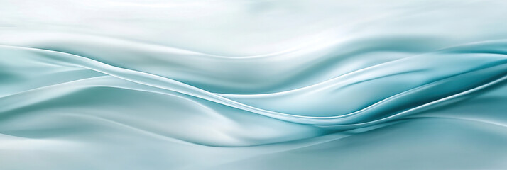 Fototapeta premium Ethereal Abstract Background: Soft Pastel Gradient with Dusty Pink, Sage Green, and Silver-Gray Tones. AI-Generated Silk Satin Texture Mimicking Flowing Curtains. Elegant Holiday Design for Banners, F