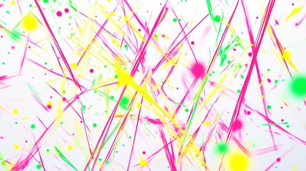 Abstract Neon Splatter: A vibrant explosion of color and energy