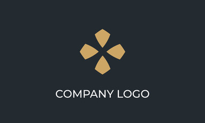 Abstract Logo Design with Streamlined Simplicity
