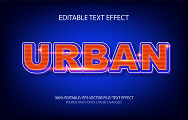 Urban editable text effect, 3D editable text template.	