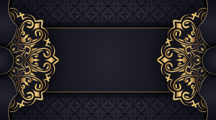 Luxury background with golden mandala ornament