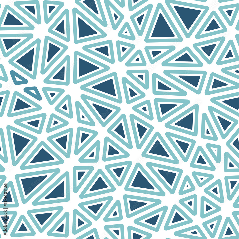 Poster triangles background design. rounded solid shapes in frames. medium triangles size. single color ton