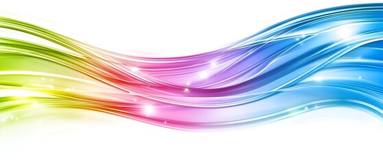 Obraz premium A colorful wave with a rainbow background