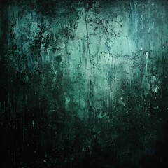 Obraz premium Dark green grungy background
