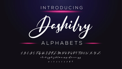 Classic typography serif font. Uppercase, lowercase, ligatures, ampersand, alternate, and number. Vector illustration word. Lettering Minimal Fashion Designs Romance Elegant.