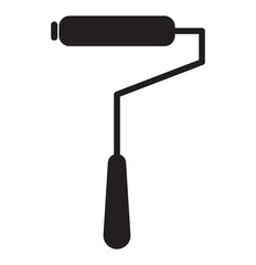 Paint icon vector. paint brush sign and symbol. paint roller icon vector. Paint roller icon on light background. Paint symbol. Brush, color, repaint, renovation, interior, worktool, art. Outline 