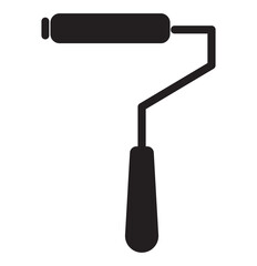 Paint icon vector. paint brush sign and symbol. paint roller icon vector. Paint roller icon on light background. Paint symbol. Brush, color, repaint, renovation, interior, worktool, art. Outline 