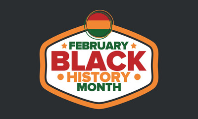 Black History Month 2025. African American History. Celebrated annual. February and October. Poster, card, banner, background. Vector illustration