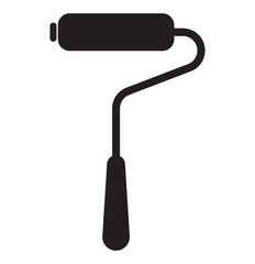 Paint icon vector. paint brush sign and symbol. paint roller icon vector. Paint roller icon on light background. Paint symbol. Brush, color, repaint, renovation, interior, worktool, art. Outline 