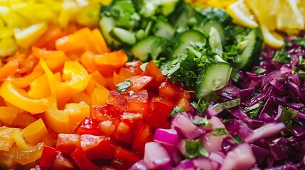 Vibrant Rainbow Veggie Salad Recipe Fresh, Healthy, Colorful